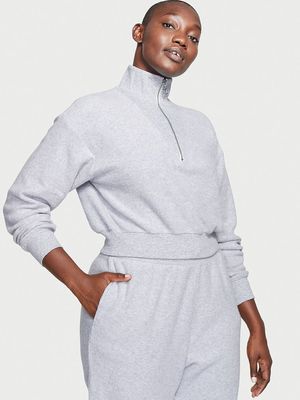 Sudadera Polar de Cuello Alto con Medio Cierre