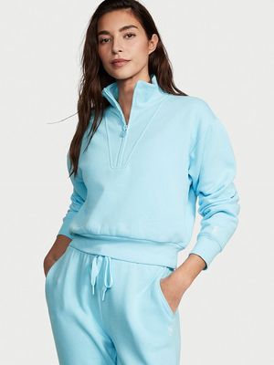 Sudadera de Media Cremallera y Cuello Alto
