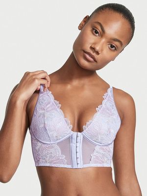 Bra Top Sin Relleno con Bordado Floral