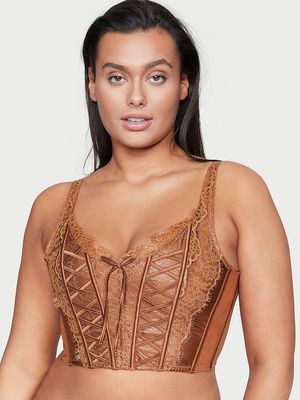 Top Estilo Corsé Sin Forro con Detalles de Cintas