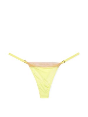 Panty Tanga con Tiras Ajustables con Logo Bordado
