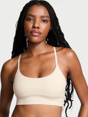 Sports Bra con Cuello Redondo Sin Costuras