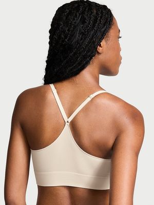 Sports Bra con Cuello Redondo Sin Costuras