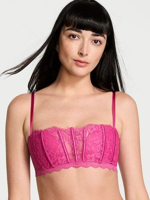 Bra Bandeau de Encaje con Forro Ligero