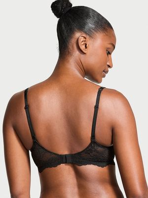 Bra Balconette de Encaje Sin Forro con Tirantes Brillantes Wicked