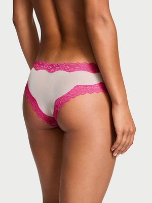 Panty Cheeky de Malla con Ribete de Encaje Tease
