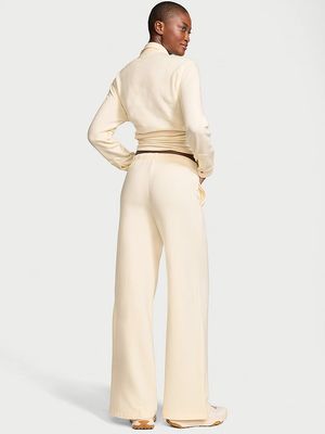 Pantalones de Descanso con Pierna Ancha de Polar de Modal Cepillado