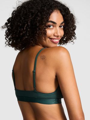 Bralette Triangular de Algodón con Logo