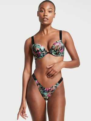 Bikini Top Push-Up Agrega 2 Copas con Tirantes Brillantes Bombshell