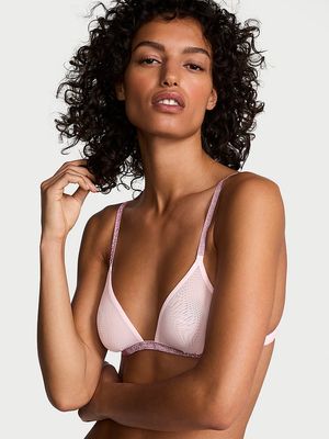 Bralette Triangular Transparente y Brillante