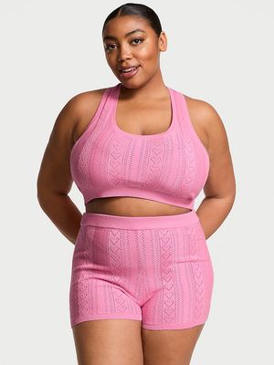 Shorts de Pointelle con Corazones