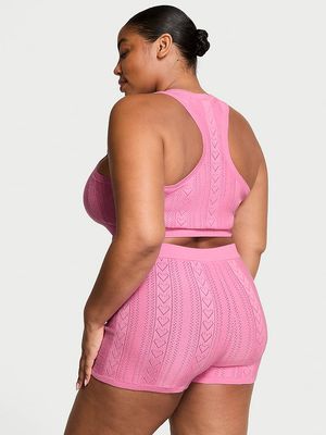 Shorts de Pointelle con Corazones