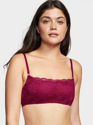 Bra de Encaje con Escote Recto