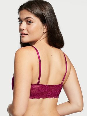 Bra de Encaje con Escote Recto