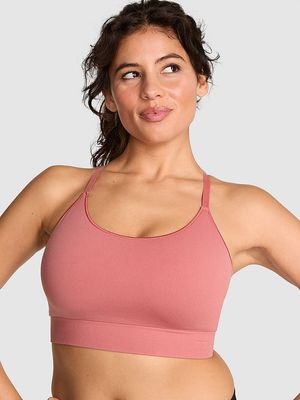 Sports Bra Sin Costuras con Cuello Redondo y Espalda Cruzada