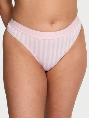Panty Tanga de Algodón con Logo