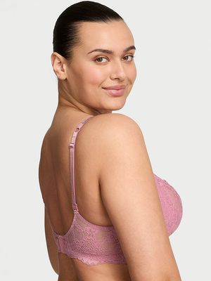 Bra Balconette de Encaje Sin Forro con Tirantes Brillantes Wicked