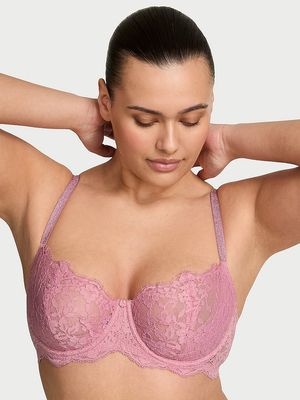 Bra Balconette de Encaje Sin Forro con Tirantes Brillantes Wicked