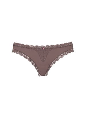 Panty Tanga con Ribete de Encaje
