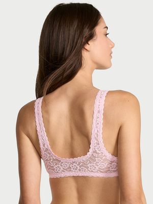 Bralette de Encaje con Escote Redondo