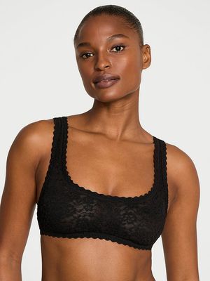 Bralette de Encaje con Escote Redondo