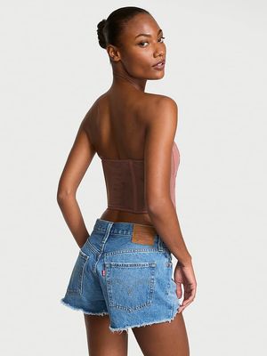 Top Estilo Corsé Sin Tirantes Vintage Blossom