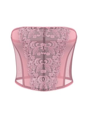 Top Estilo Corsé Sin Tirantes Vintage Blossom