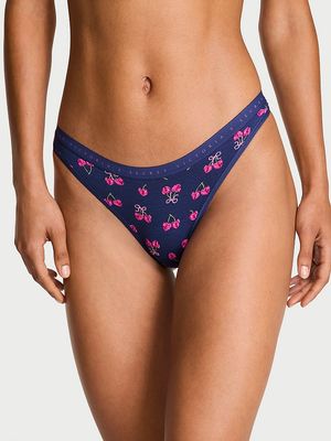 Panty Tanga High-Leg Scoop de Algodón Stretch