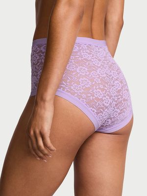 Panty Brief de Cintura Alta No-Show de Encaje