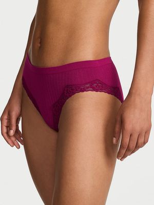 Panty Hiphugger Seamless Rib con Encaje