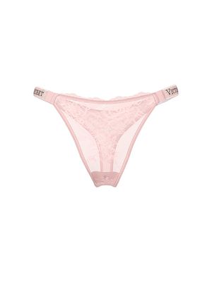 Shine Strap Lace Thong Panty