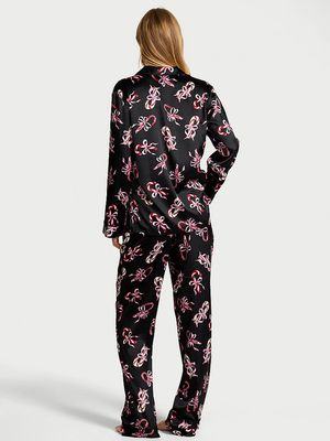 Glazed Satin Long Pajama Set
