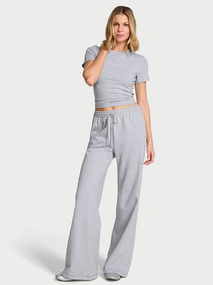 Pantalón Effortless Fleece con Pierna Ancha